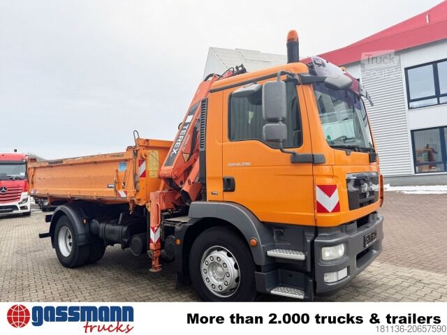 Самосвал MAN TGM 18.290 4X2 BB mit Kran Atlas AK 92.2-A2, Funk
