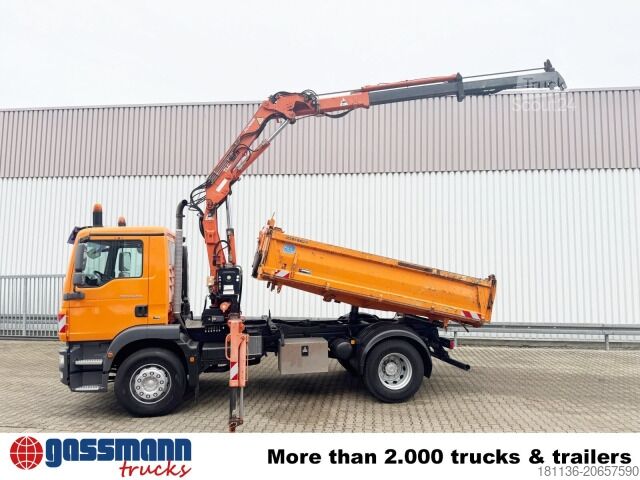 Самосвал MAN TGM 18.290 4X2 BB mit Kran Atlas AK 92.2-A2, Funk