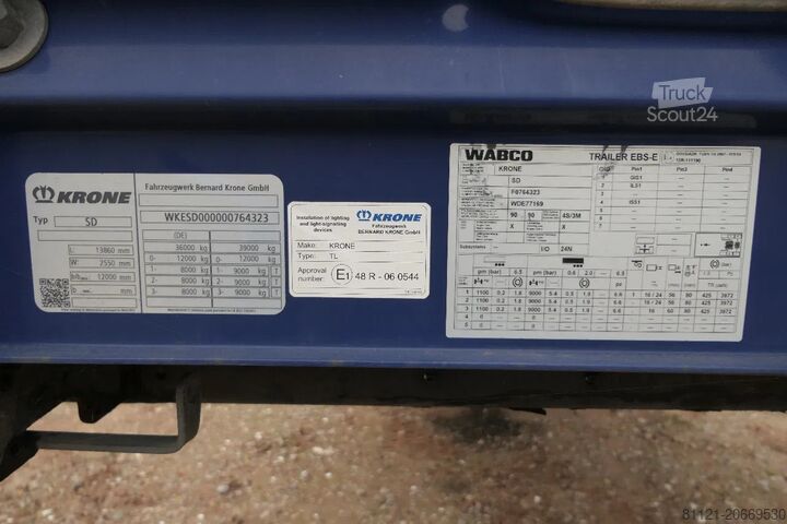 Schuifzeilen Krone SD | Tautliner | 2017 | Lift/Steering Axle | Al...