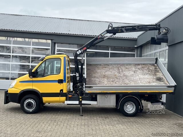 شاحنة مسطحة مع رافعة Iveco Daily 65C15 Laadkraan Drie Zijden kipper 4050kg...