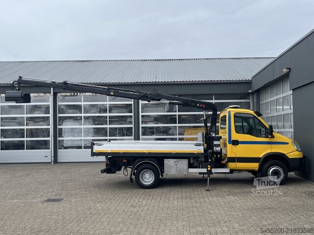 شاحنة مسطحة مع رافعة Iveco Daily 65C15 Laadkraan Drie Zijden kipper 4050kg...