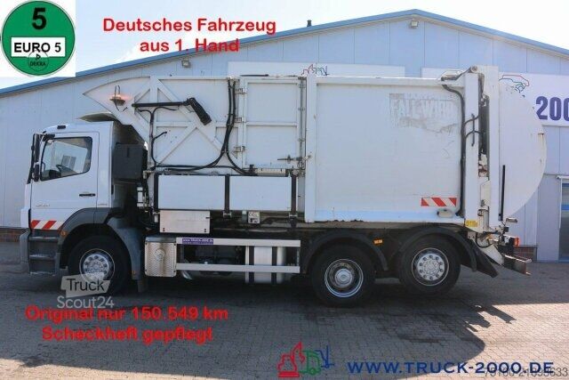 شاحنة جمع القمامة Mercedes-Benz Axor 2529 Faun Überkopf Frontlader 25 m³ 1.Hand
