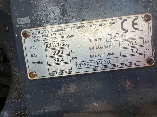 Mini ekskavators Kubota KX121-3