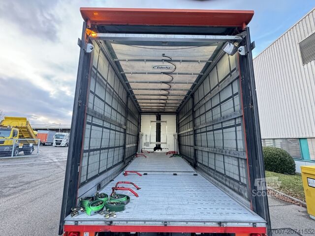 Camion porte-voitures avec remorque, double étage Mercedes-Benz Atego 1530 LL + Anhänger Doppelstock LBW