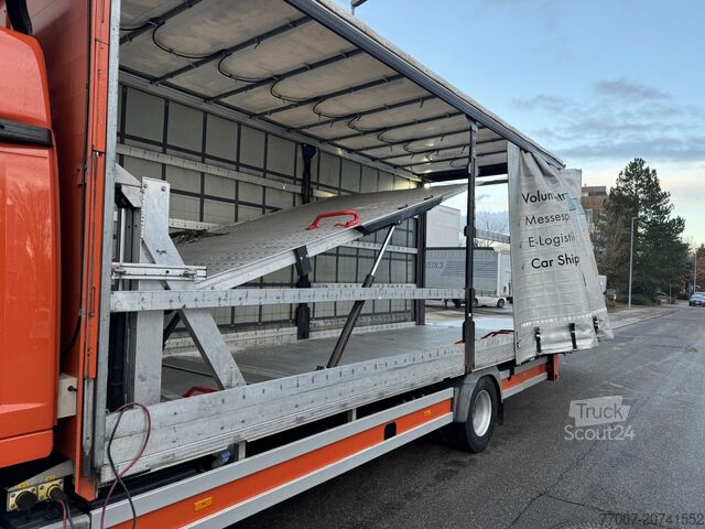 Car transporter truck with trailer, double-deck Mercedes-Benz Atego 1530 LL + Anhänger Doppelstock LBW