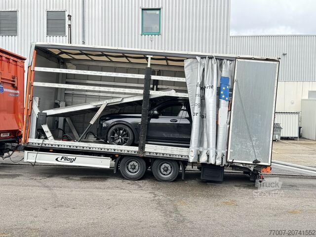 Car transporter truck with trailer, double-deck Mercedes-Benz Atego 1530 LL + Anhänger Doppelstock LBW
