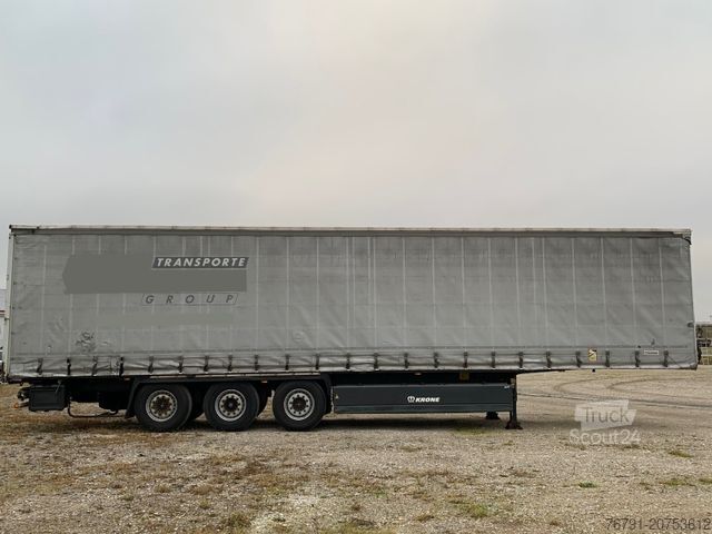 Auflieger mit Pritsche & Plane KRONE Standard_ FerryLashing_Palettenk_ SAF_ Liftachse