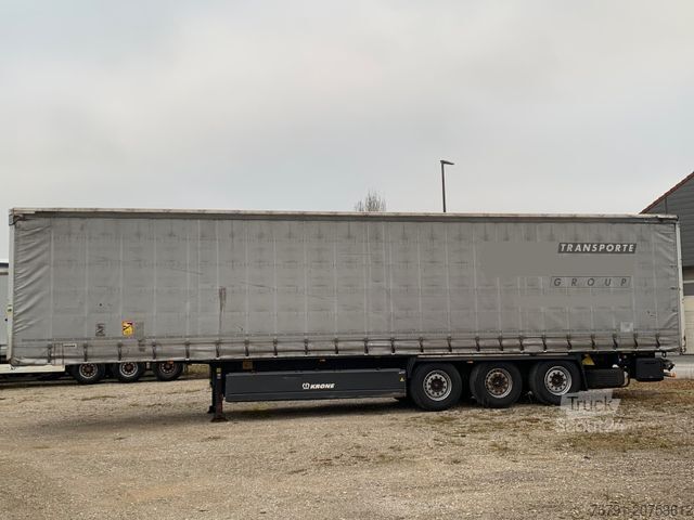 Auflieger mit Pritsche & Plane KRONE Standard_ FerryLashing_Palettenk_ SAF_ Liftachse