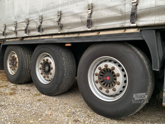 Auflieger mit Pritsche & Plane KRONE Standard_ FerryLashing_Palettenk_ SAF_ Liftachse