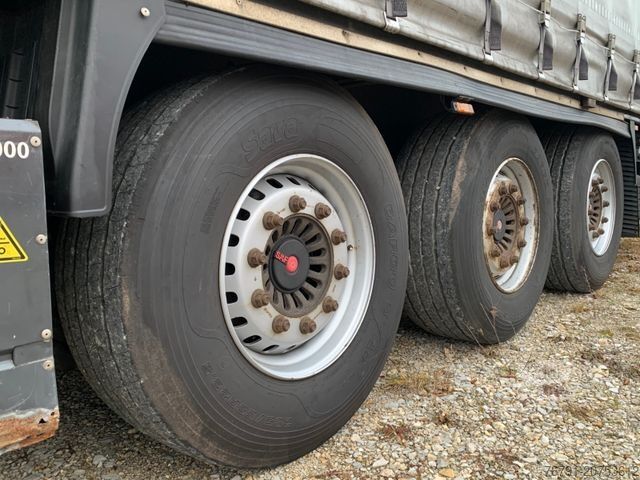 Auflieger mit Pritsche & Plane KRONE Standard_ FerryLashing_Palettenk_ SAF_ Liftachse