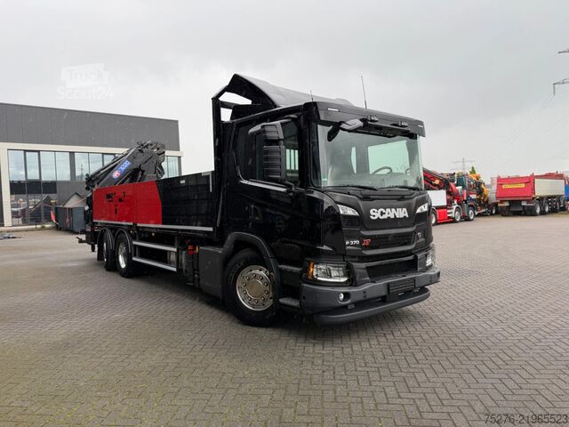 Jeřábové vozidlo Scania P370 XT 6x2 HMF 3220-K6+Fly jib FJ600-K3 Euro 6D