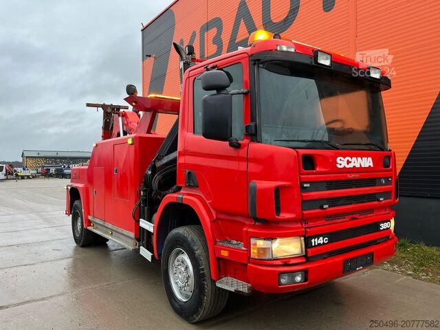 Véhicule de dépannage Scania P 114 4x4 BRO WRECKER / 2x WINCH 10 + 30 ton / ...