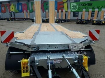 Nizki nakladalnik Humbaur Humbaur 3-Achser Tieflader Parabelfederung, 12-24V-LED+Zink+Warnp.