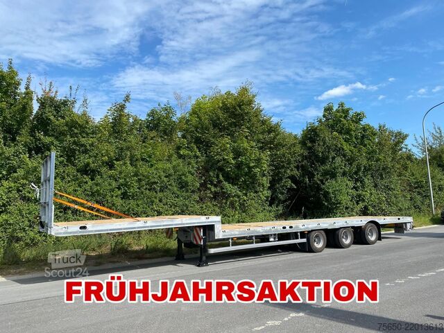 Semiremorcă cu platformă joasă Möslein ST 3-Plato 9,4  3 Achs Satteltieflader Plato 45 t GGfür Fertigteile, Baumaschinen oder Container