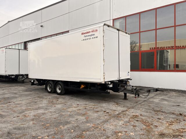 Box trailer Möslein TK0105D-L Weiß  Tandemkoffer Ladebordwand + Durchladbar