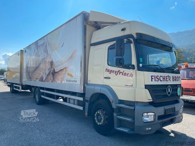 Vrachtwagen met bakwagen MERCEDES-BENZ Axor 1833 4x2 Koffer mit Anhänger Bj 2006