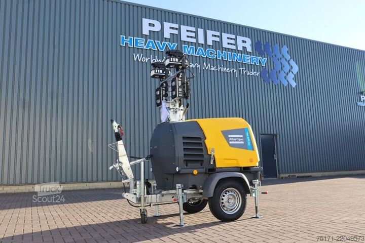 Светлинна кула Atlas Copco Hilight H6+ Valid inspection, Max Boom Height 8m,