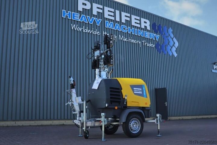 Светлинна кула Atlas Copco Hilight H6+ Valid inspection, Max Boom Height 8m,