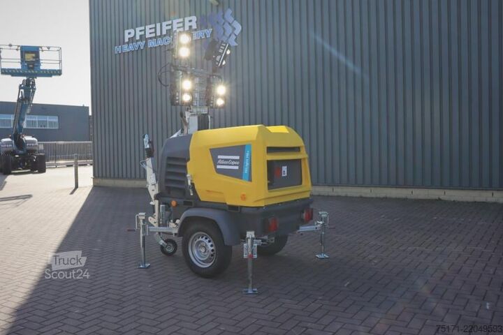 Светлинна кула Atlas Copco Hilight H6+ Valid inspection, Max Boom Height 8m,