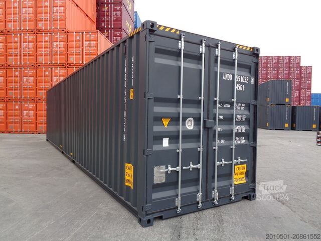 Seecontainer 40 Fuß High Cube Seecontainer-Anthrazit one Way / 12Meter Lagercontainer /