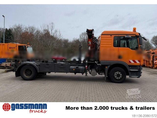 Abrollkipper MAN TGM 16.250 4x2 BL, Kran Atlas AK 65.2-A2L,