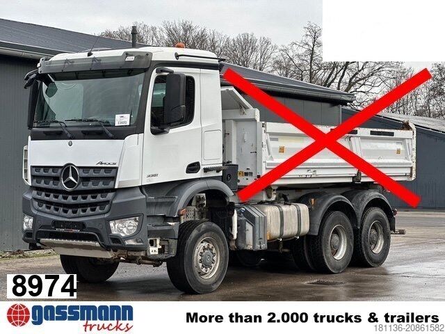 Chasis de camión Mercedes-Benz Arocs 3351 AK 6x6, Grounder