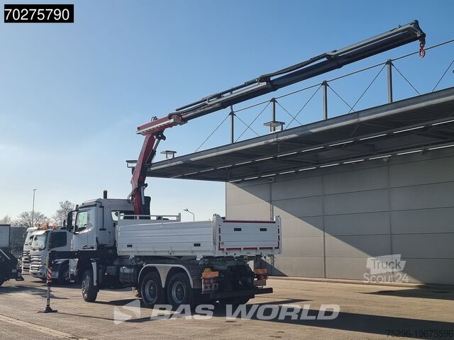 3-sidet tippelad Mercedes Arocs 3348 6X6 Full Steel Retarder Fassi 25T/M ...