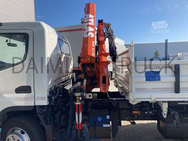 Camión volquete FUSO Mitsubishi Canter 9C18 AMT Kran Kipper Klimaaut.