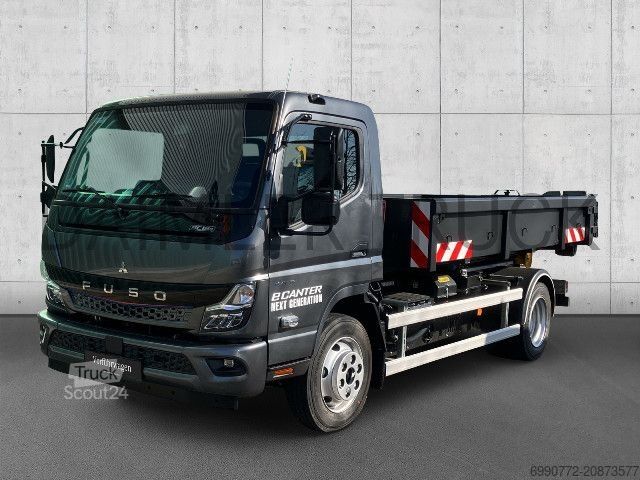 Camion benne à bras amovible FUSO Mitsubishi eCanter 9C18 M-Bat Abroller Klima