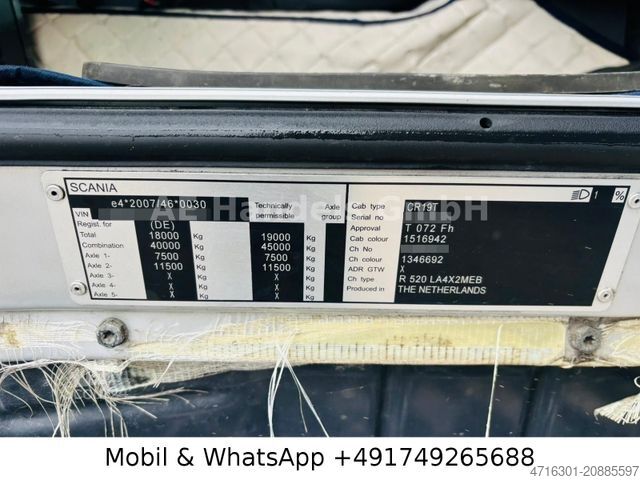 Standard tractor unit SCANIA R520 V8 Topline LL Low *Retarder/Hubsattel/ACC