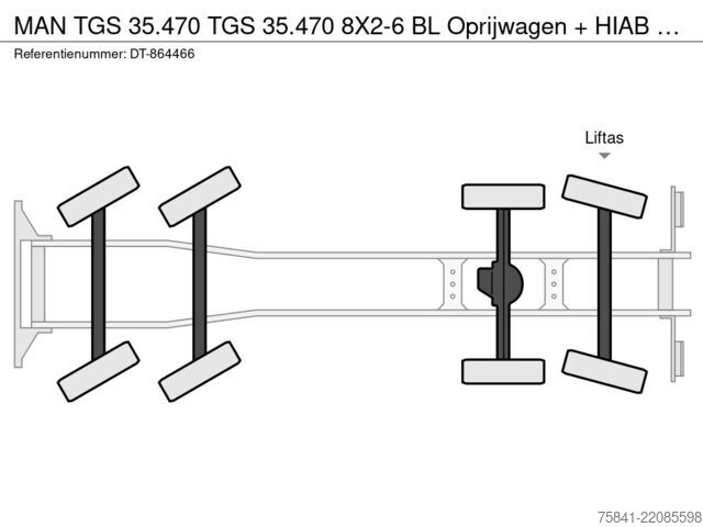 Автокран MAN TGS 35.470 TGS 35.470 8X2-6 BL Oprijwagen + HIA...