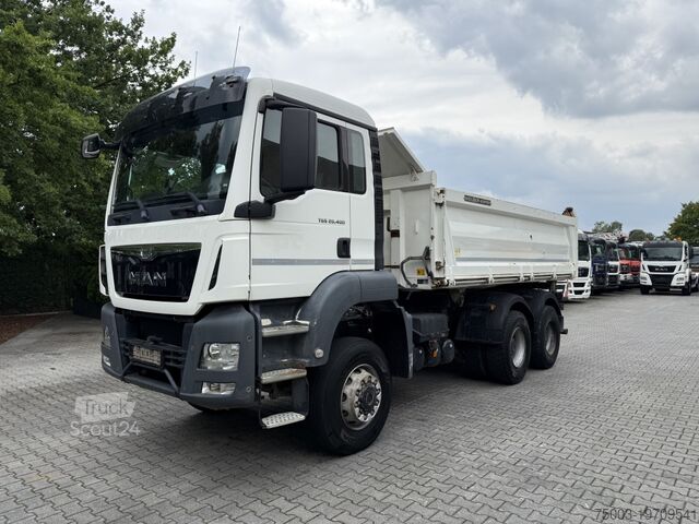Τρίπλευρο ανατρεπόμενο φορτηγό MAN TGS 26.400 6X6 BB Meiller