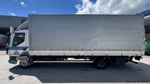 Φορτηγό πλατφόρμα με μουσαμά DAF LF45.220 4x2 Euro 4 Pritsche Plane Bj 2008