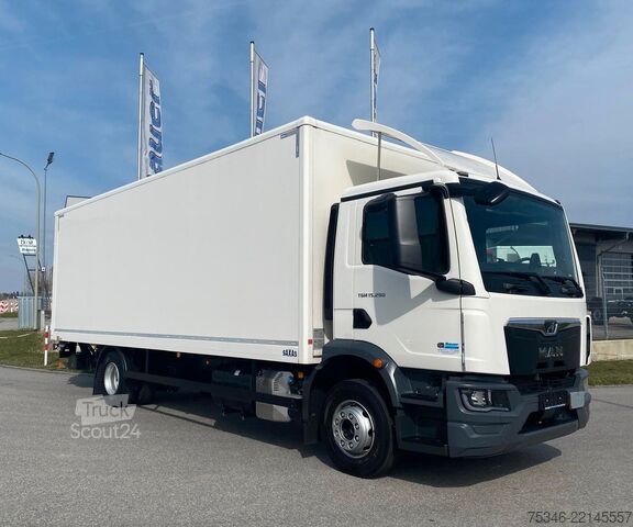 Vrachtwagen met bakwagen MAN TGM 15.290 BL/Koffer/3Sitzer/NL8,0 To/LBW/17 tkm