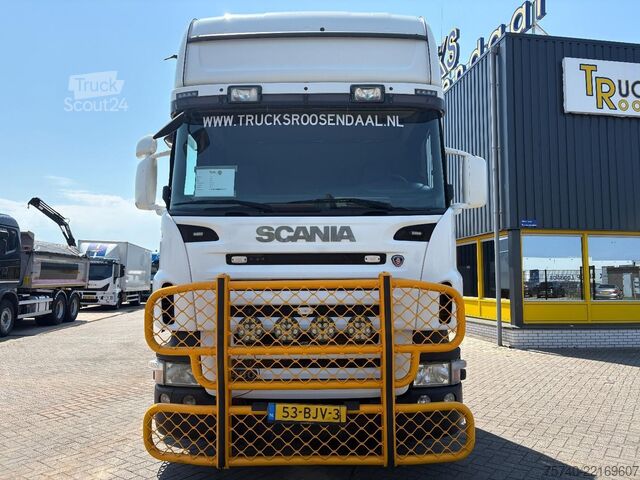 Camion de transport d'automobiles Scania R 480 6X2 + 3 PEDALS + STUURAS + EURO 5 + ALU O...