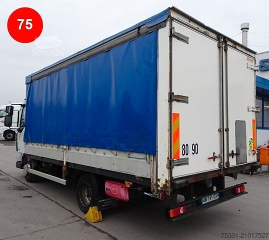 Camion plateau avec bâche RENAULT MIDLUM  220DXI  ENGINE DAMAGED D-CAB