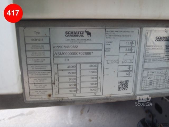 Auflieger mit Pritsche & Plane SCHMITZ CARGOBULL SPEEDCURTAIN GETRANKE