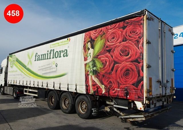 Auflieger mit Pritsche & Plane RENDERS CURTAIN SLIDER