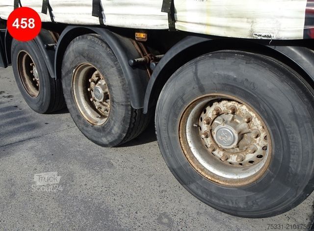 Auflieger mit Pritsche & Plane RENDERS CURTAIN SLIDER