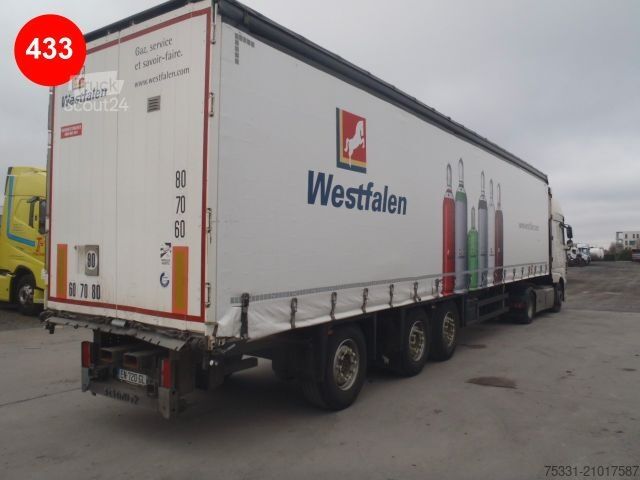 Auflieger mit Pritsche & Plane SCHMITZ CARGOBULL KOOIAAP MOFFETT ADR STAPLERHALTERUNG