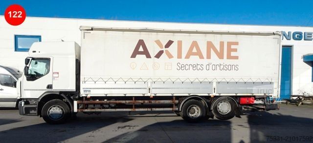 Camion plateau avec bâche RENAULT D 26 WIDE SLEEPER CAB GLOBAL CAB