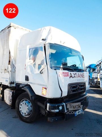 Camion plateau avec bâche RENAULT D 26 WIDE SLEEPER CAB GLOBAL CAB
