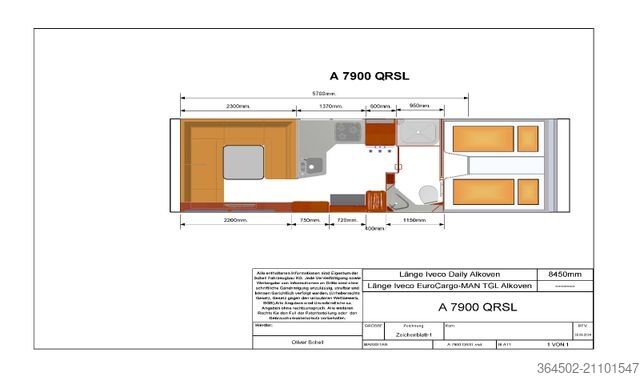Alkoven Wohnmobil PHOENIX Maxi-Alkoven 7900 QRSL Modell 2025