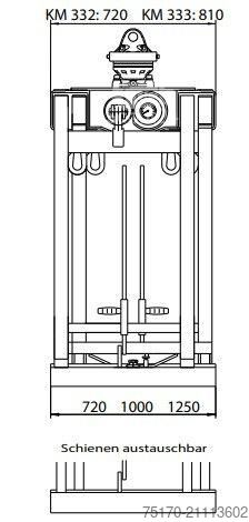 Inşaat makinesi Kinshofer Palettenzange / Zange KM 332 V - 1100