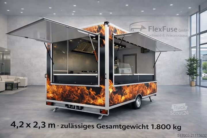 Verkoopwagen, DIRECT BESCHIKBAAR! Gas  Lavasteingrill SOFORT VERFÜGBAR!