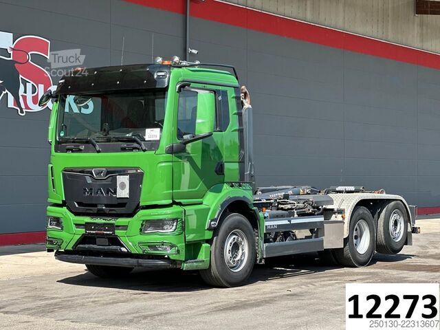 Camion benne à bras amovible MAN TGS 26.520 6x2 BL MEIILLER RS21.60 AK