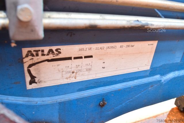Gru montata su autocarro Kran Atlas 165.2 VE Greifersteuerung Funk
