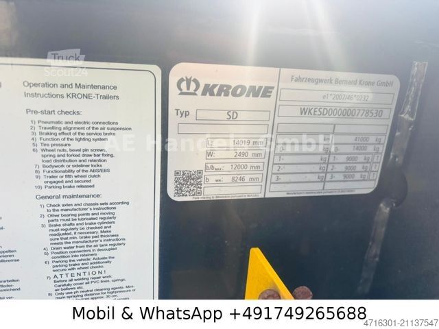 Wissellaadbak oplegger KRONE SD Multislider BDF | Teleskopierbar | Lift | BPW