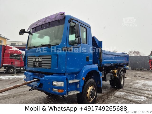 Camion-benne tricar MAN TGM 18.330 4x4 BB DreiSeitenKipper 6m³|AHK|Klima