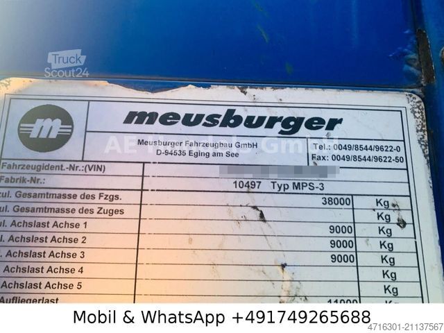 Žemagrindė puspriekabė MEUSBURGER MPS-3 MEGA|Edscha|Tautliner|Wabco|SAF